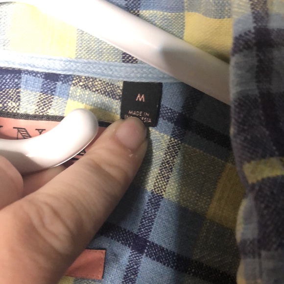 Thomas pink casual plaid button down - Picture 3 of 5